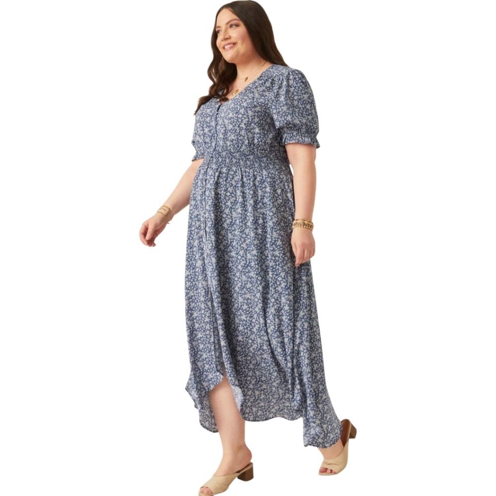 Hayden Nwot Ditsy Floral Buttoned Maxi Dress Size 3XL